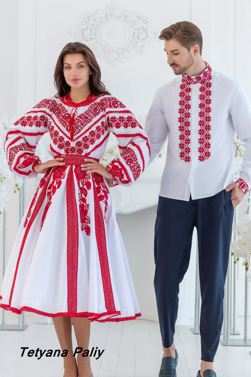 Lyubava dress, midi, men's shirt Lubomyr.