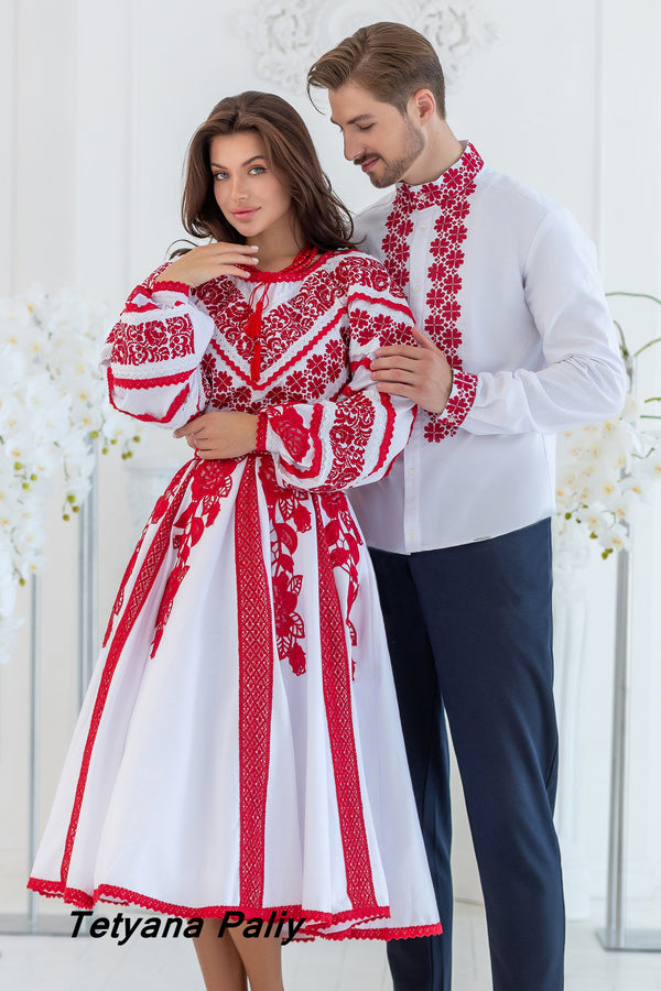 Lyubava dress, midi, men's shirt Lubomyr.