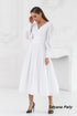 Dress Petunia embroidery white on white Midi