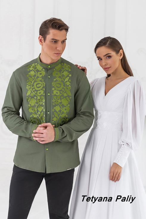 Dress Petunia and Vyshyvanka Piter military