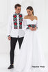 Dress Margarita, man's shirt Bogdan (red-green embroidery)