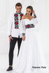 Dress Margarita, man's shirt Bogdan (red-green embroidery)