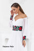 Dress Margarita, man's shirt Bogdan (red-green embroidery)