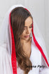 V- 008 Veil ( red lace ) Ready in 7 working days