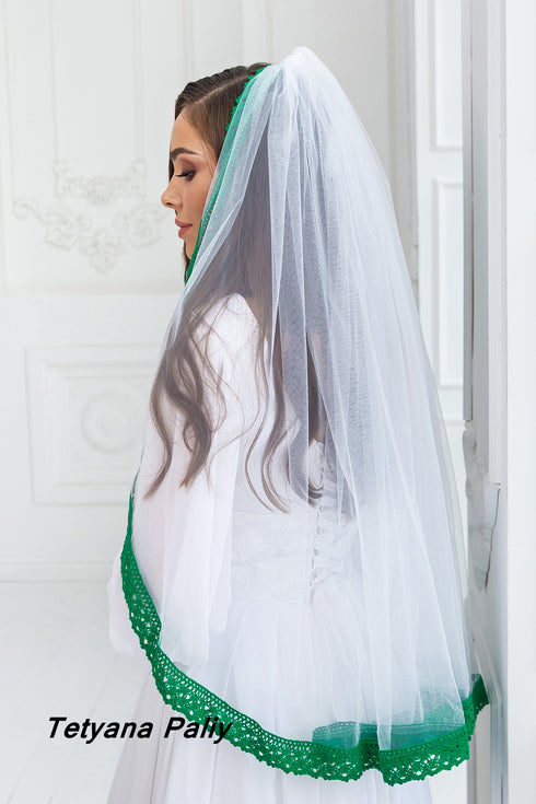 V- 006 Veil ( green lace )