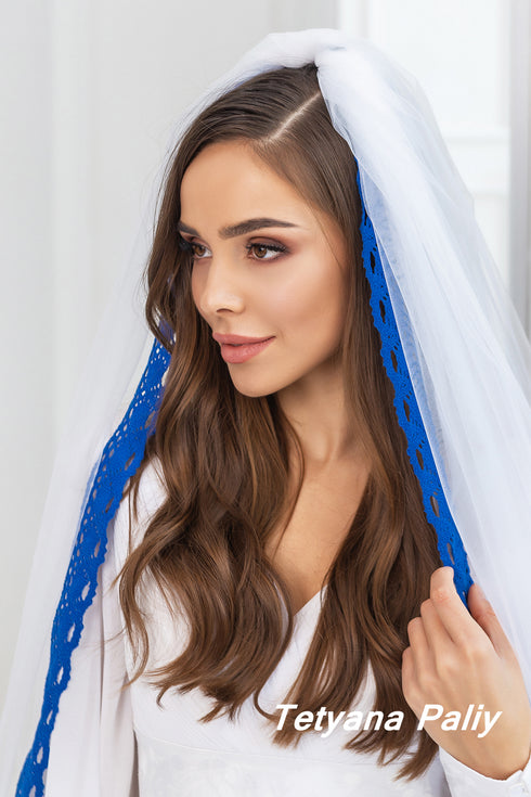 V- 007 Veil ( blue lace )
