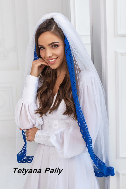 V- 007 Veil ( blue lace )