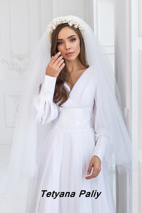 V- 000 Veil ( without lace ) Ready in 7 working days