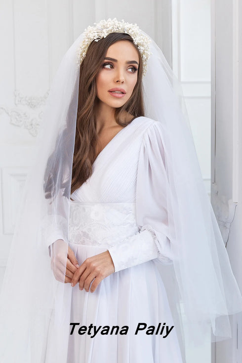 V- 000 Veil ( without lace ) Ready in 7 working days