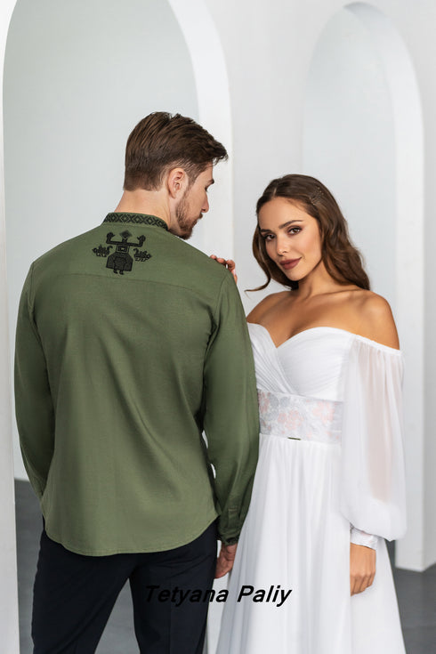 Dress Nizhana midi and Vyshyvanka Aaron