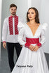 Dress Yana, man's shirt Yakiv (red embroidery)