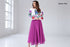 Women's set Assol (blouse, belt, midi skirt purple)