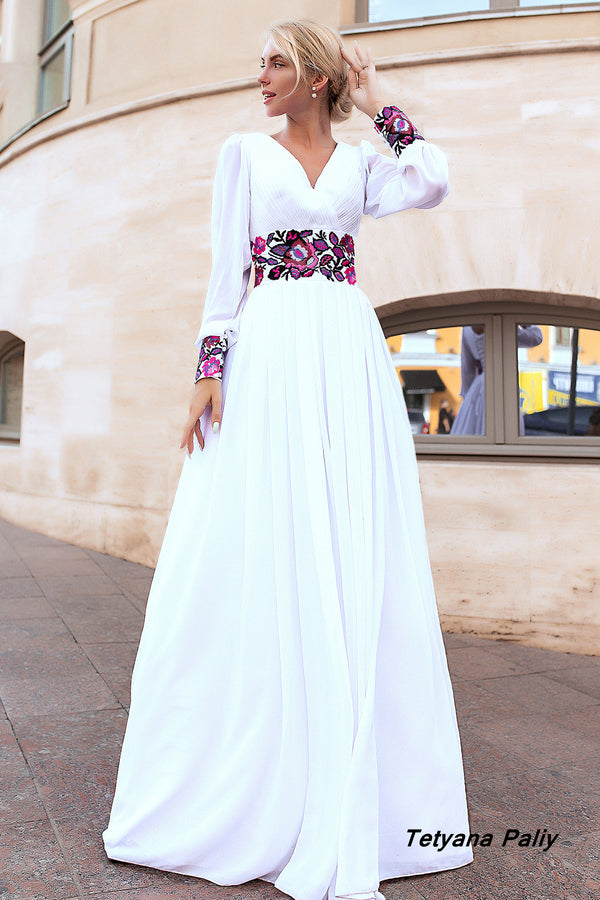 Dress Petunia ( purple embroidery )