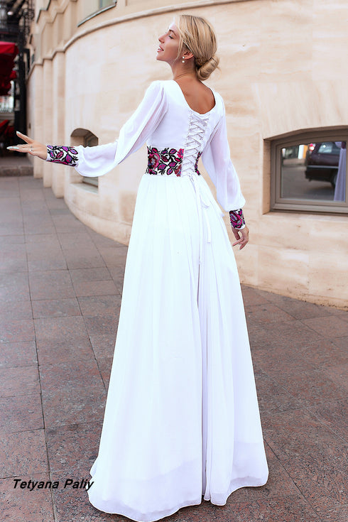 Dress Petunia ( purple embroidery )