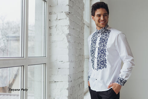 Vyshyvanka Vladislav Blue embroidery