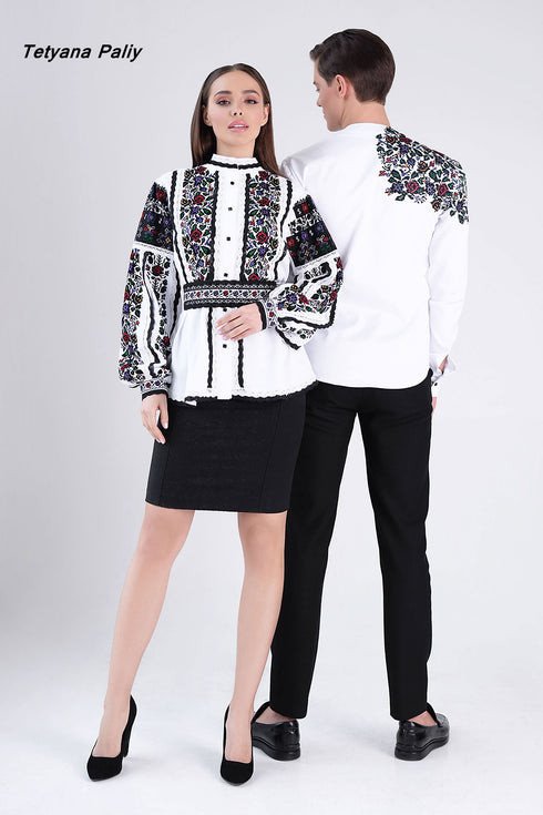 Women's Vyshyvanka Vesta and men's Vyshyvanka Dmytro