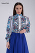 Embroidered shirt Bohemia (blue embroidery)