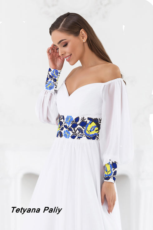 Dress Margarita (yellow-blue)