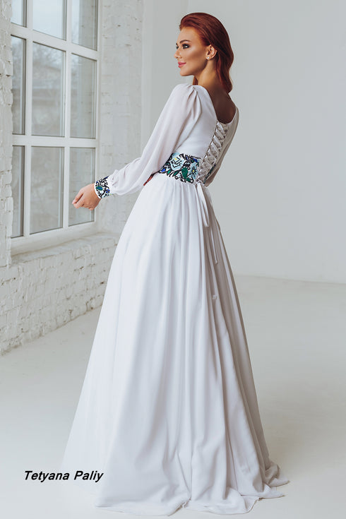 Embroidered dress Lavender