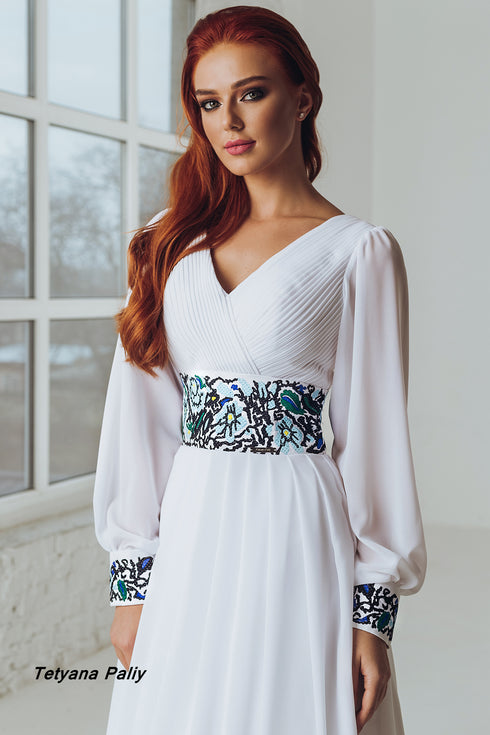 Embroidered dress Lavender