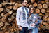 Women's Vyshyvanka Bohemia and men's Vyshyvanka Bohdan blue embroidery