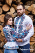 Women's Vyshyvanka Bohemia and men's Vyshyvanka Bohdan blue embroidery
