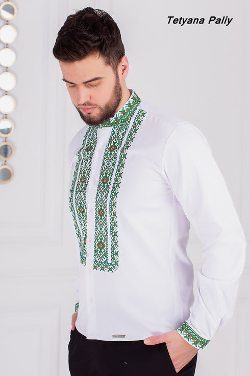 Сукня Маріанна, довга, сорочка Ілля ( зелені нитки )