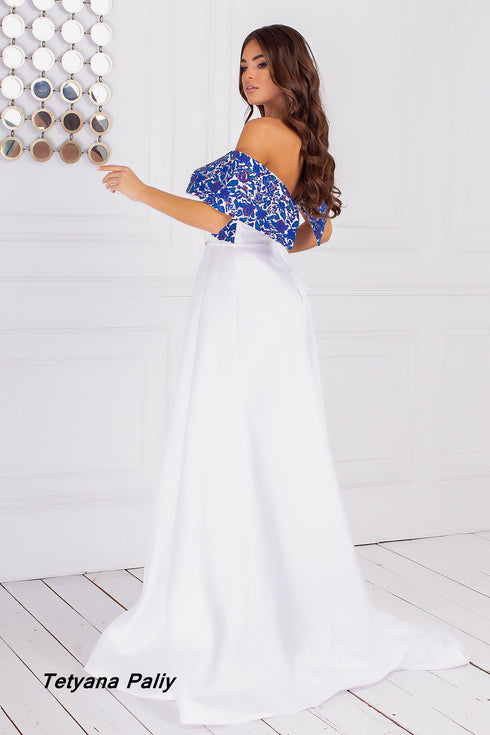 Dress Yulianna (blue embroidery)