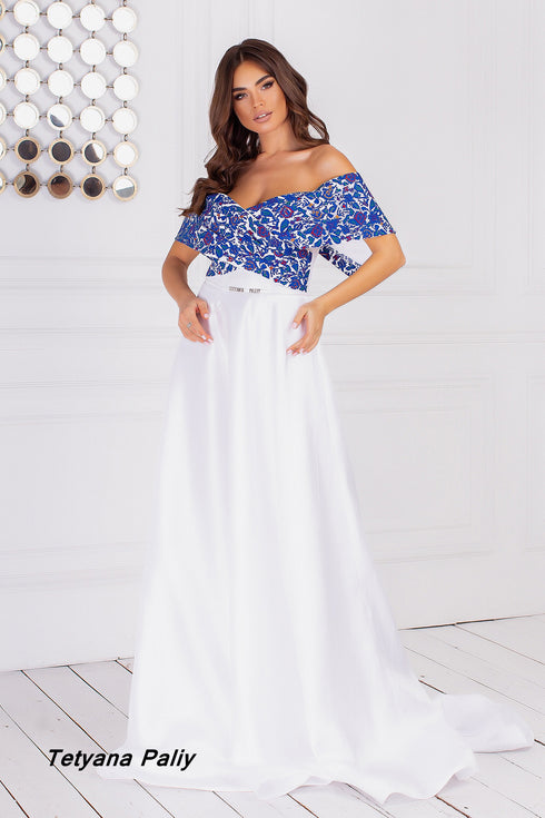 Dress Yulianna (blue embroidery)