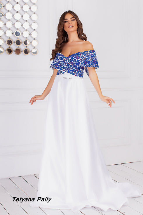 Dress Yulianna (blue embroidery)