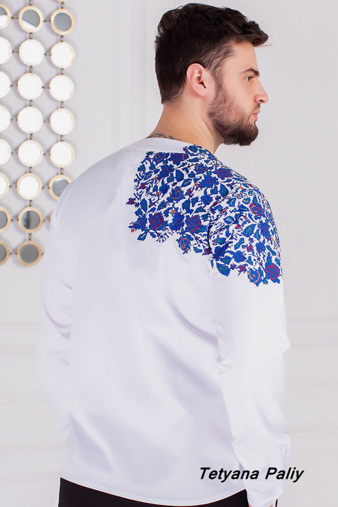 Dress Petunia, shirt Dmytro (blue embroidery)