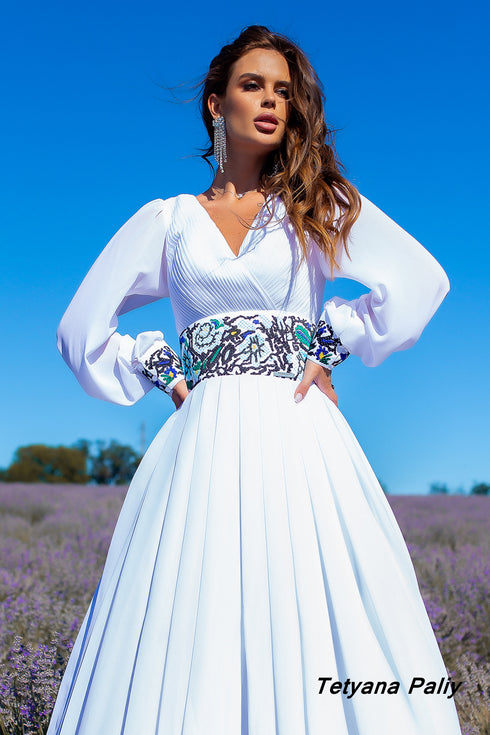 Embroidered dress Lavender