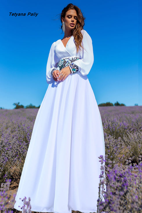Embroidered dress Lavender