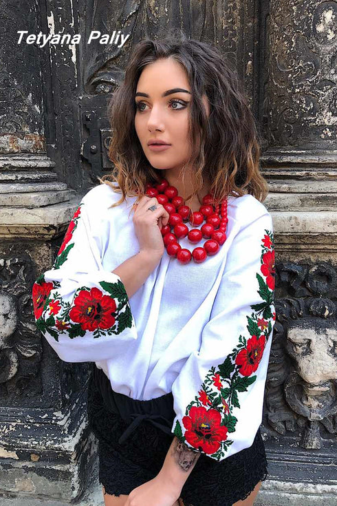 Embroidered shirt Roksolana, hand embroidery