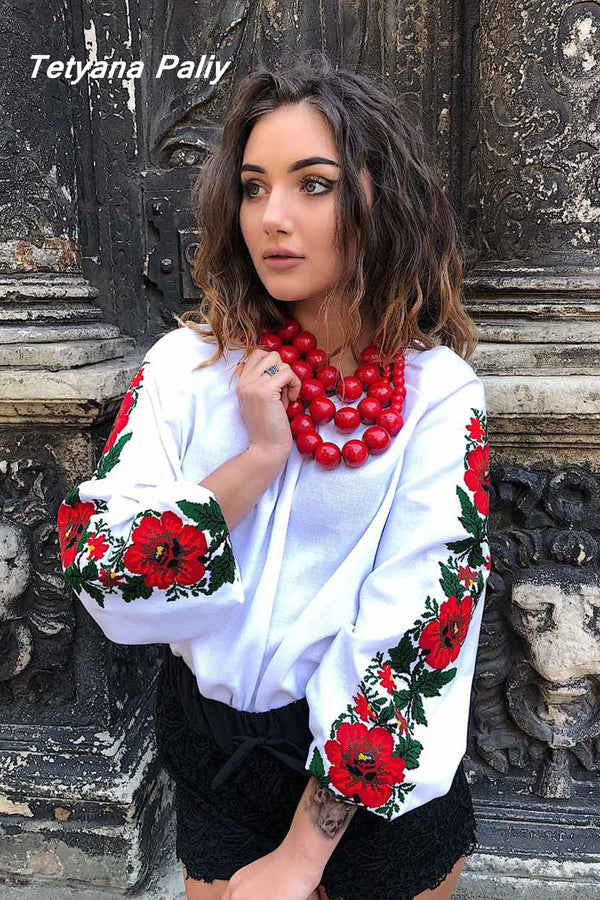 Embroidered shirt Roksolana, hand embroidery