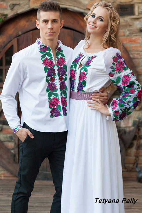 Kupava long dress, Lukyan shirt