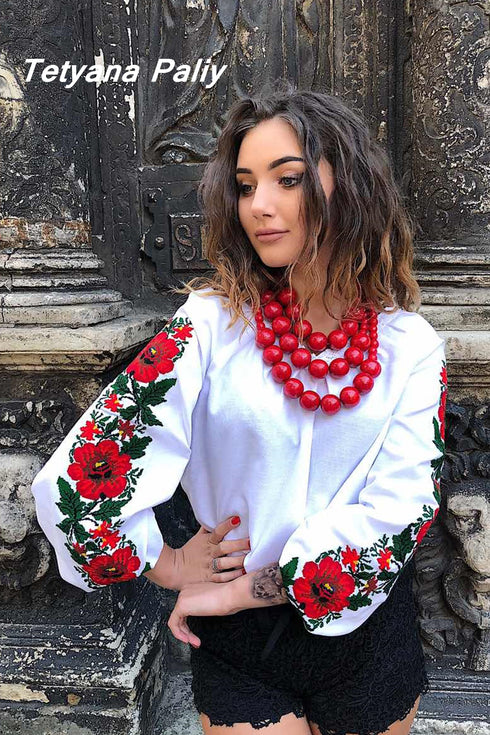 Embroidered shirt Roksolana, hand embroidery