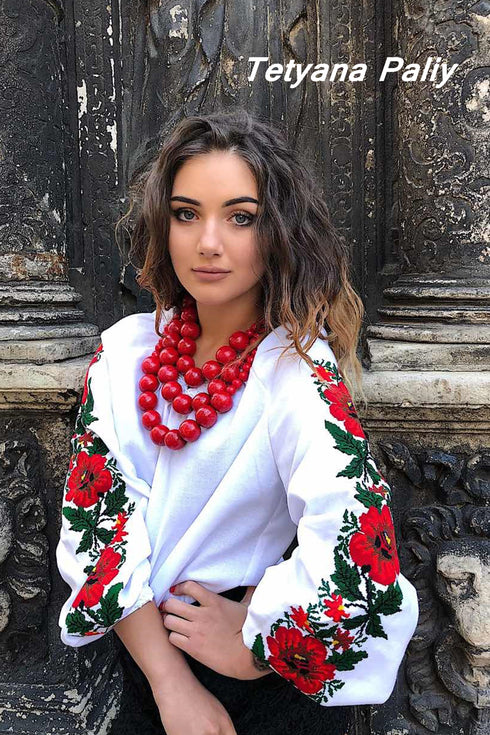 Embroidered shirt Roksolana, hand embroidery