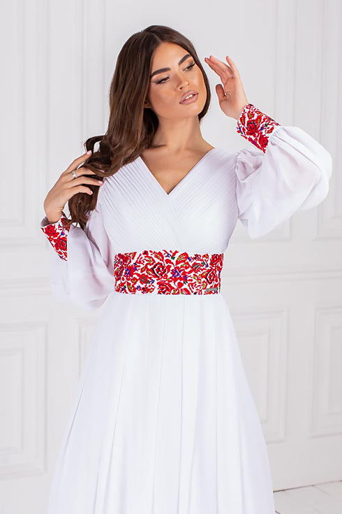 Dress Petunia ( red embroidery )