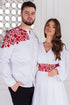 Dress Petunia and Men's shirt Dmytro (red embroidery)