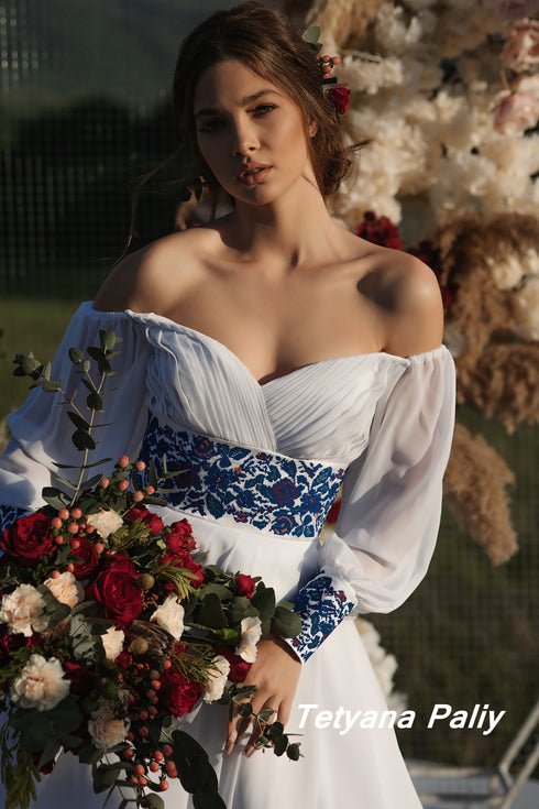 Margarita dress, midi length . Dmytro men's shirt .